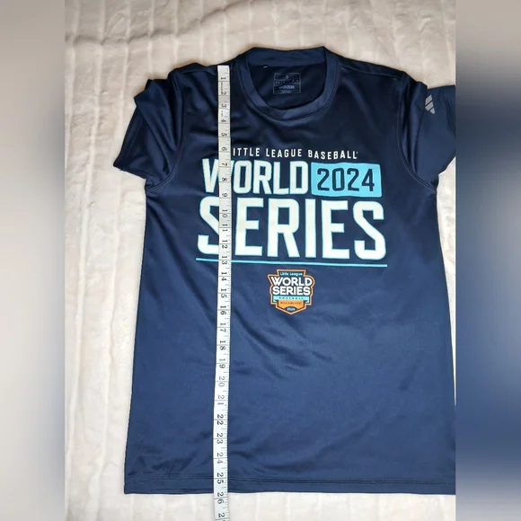 Adidas Little League World Series 2024 T-Shirt Navy Blue Size S - Picture 5 of 8